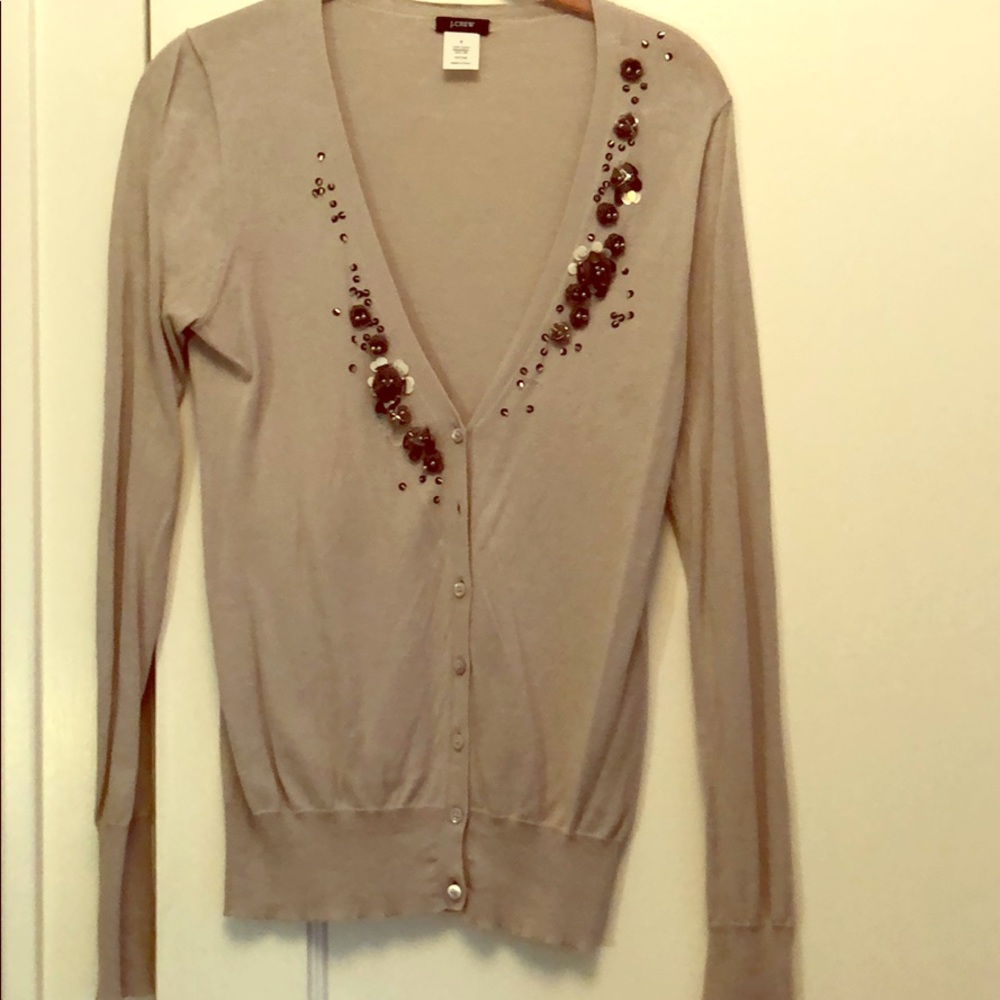 J Crew Cardigan with Embellishment